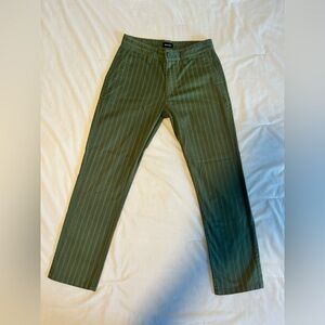 Brixton Green Striped Men's Pants